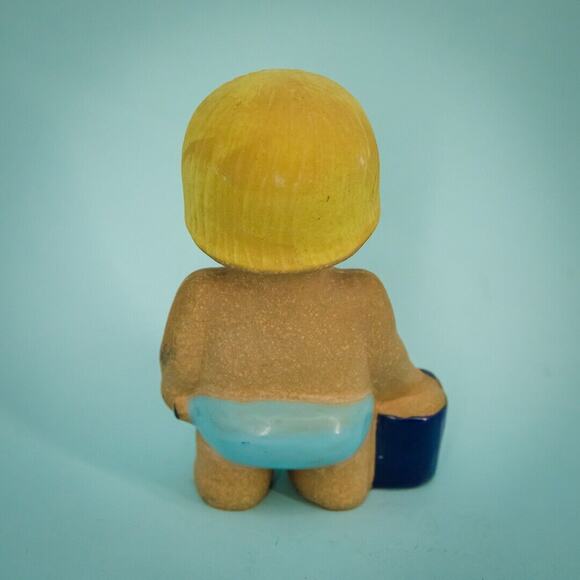 Vintage 1970s Lisa Larson West Vast Gustavsberg Stonewre Clay Ceramic Boy Bucket - Picture 3 of 7